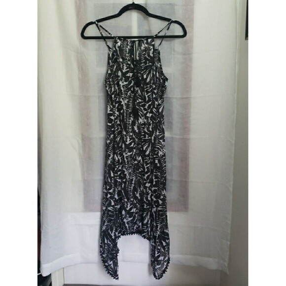 Old Navy Black White Spaghetti Strap Sheer Dress Women's Size S - Picture 2 of 10